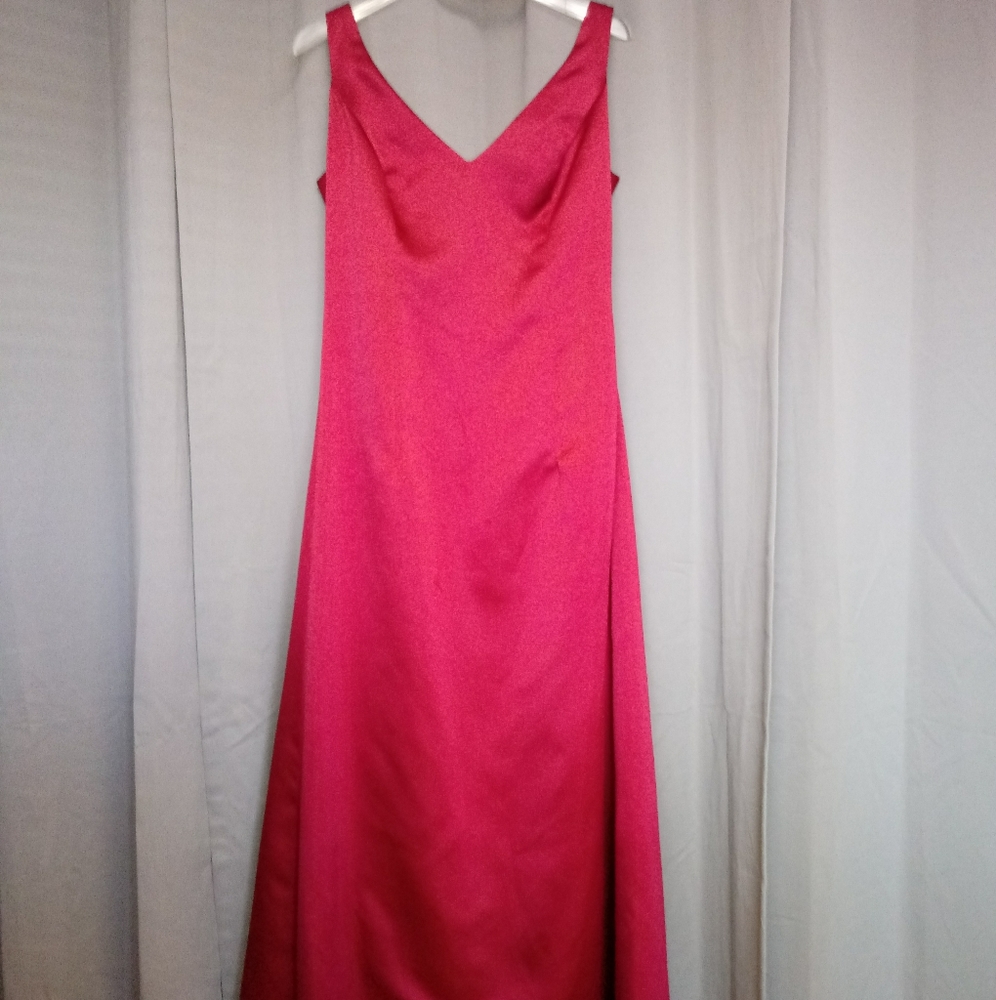 Long red dress